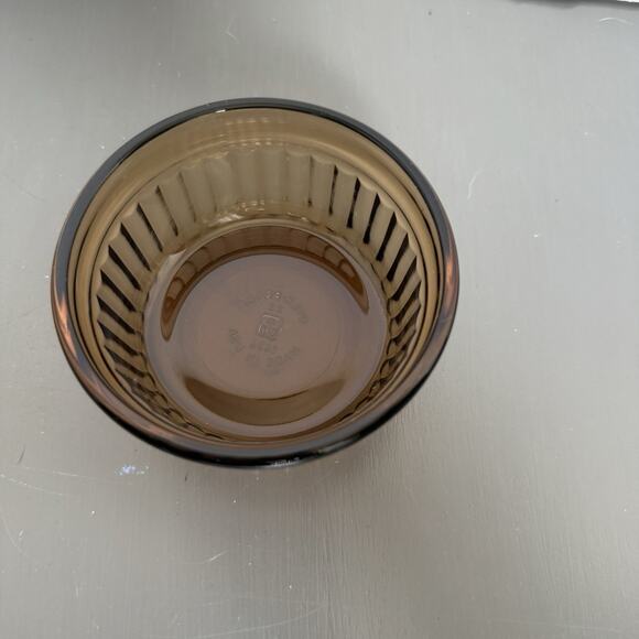 3.75 INCH ANCHOR HOCKING BROWN DISH G3484 SET OF THREE (3) CUSTARD CUP OVEN SAFE - Picture 3 of 8